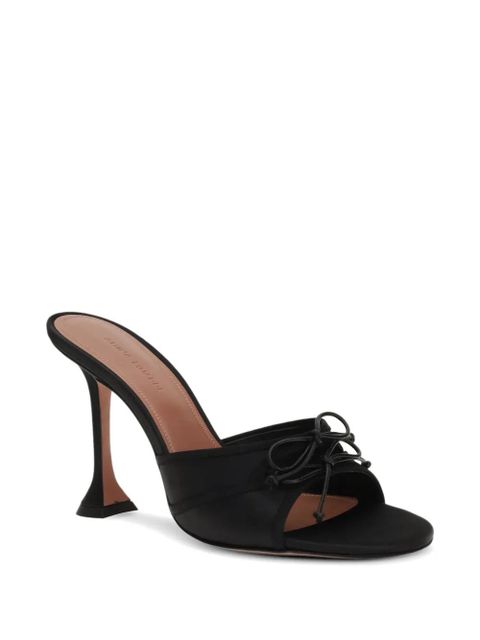 Amina Muaddi Eleonora bow-detail heeled sandals - Black - zdjęcie produktu nr 1