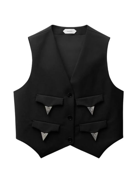 Versace wool-mohair vest - Black - zdjęcie produktu nr 1