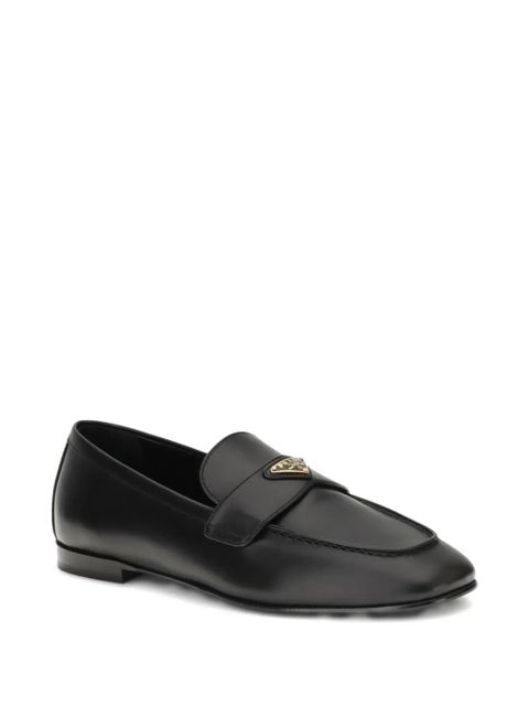 Prada leather loafers - Black
