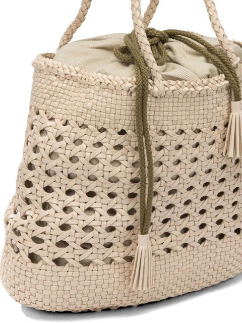 DRAGON DIFFUSION Santa Cano woven-leather tote bag - Neutrals