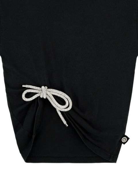 AREA crystal-embellished knot T-shirt - Black - zdjęcie produktu nr 2