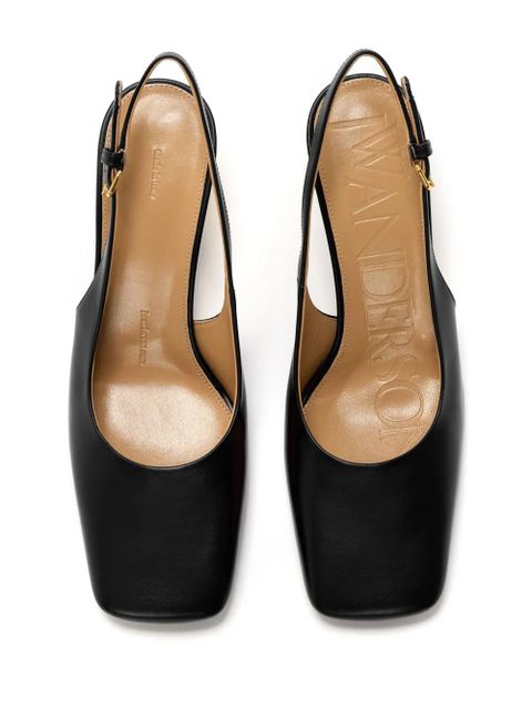 JW Anderson chain-heel slingback sandals - Black