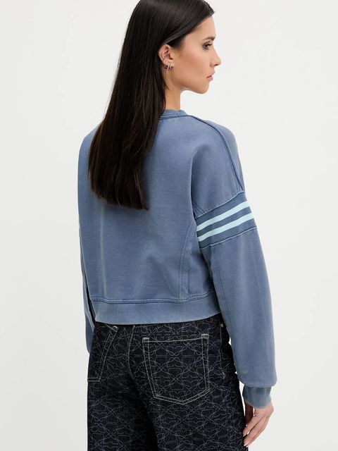 Guess Originals bluza bawełniana damska kolor niebieski z nadrukiem W5YQ24 K68I4