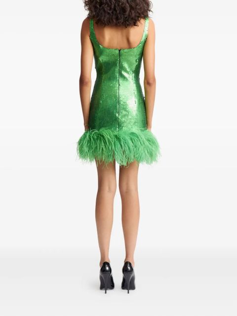 16Arlington Sior sequin feather dress - Green