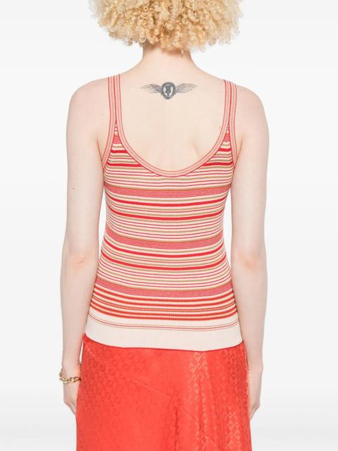 FENDI striped tank top - Red - zdjęcie produktu nr 2