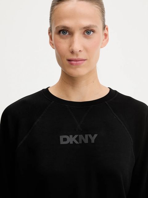 Dkny bluza damska kolor czarny z nadrukiem DP5T9976