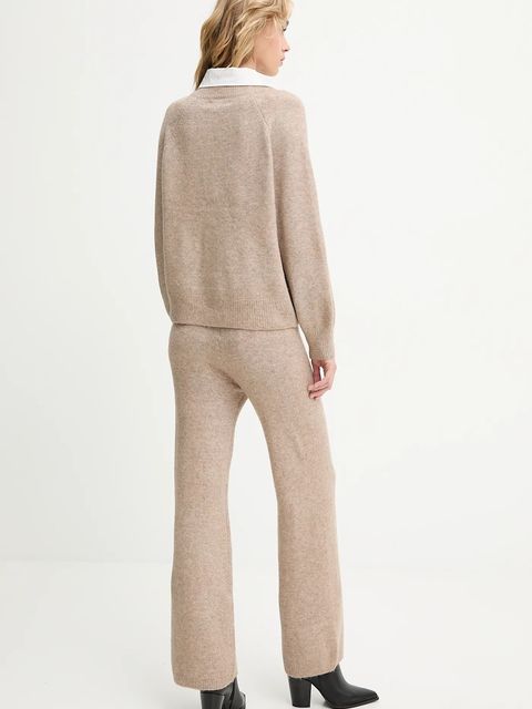 Answear.LAB komplet z wełną damski kolor beżowy
