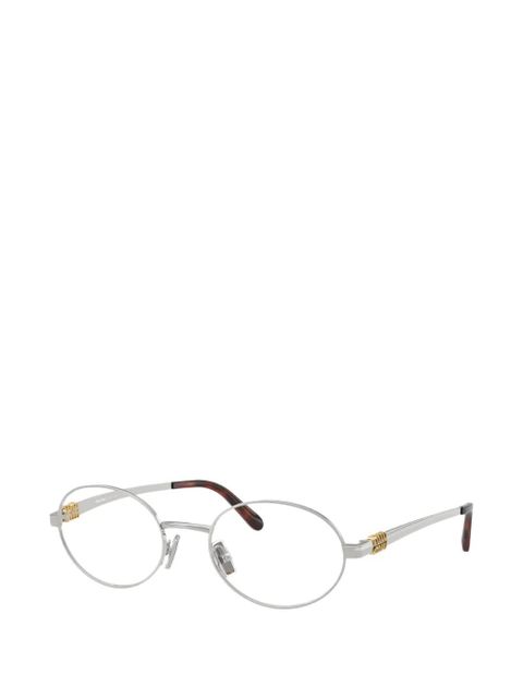 Miu Miu Eyewear round-frame glasses - Silver - zdjęcie produktu nr 2