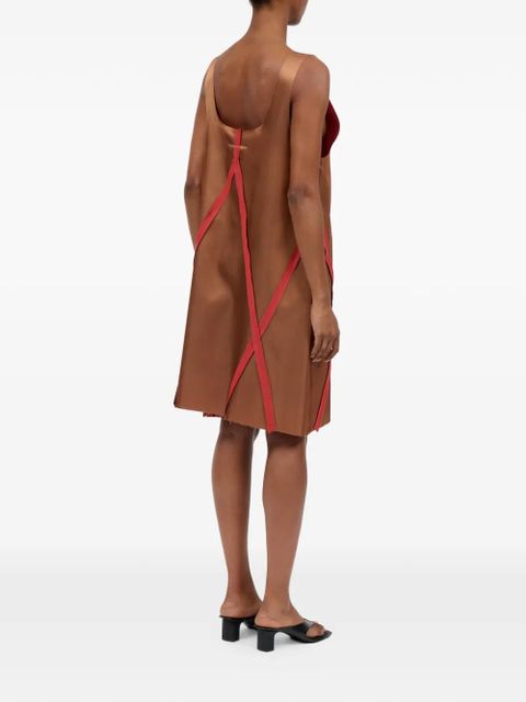 MM6 Maison Margiela V-neck panel mini dress - Brown