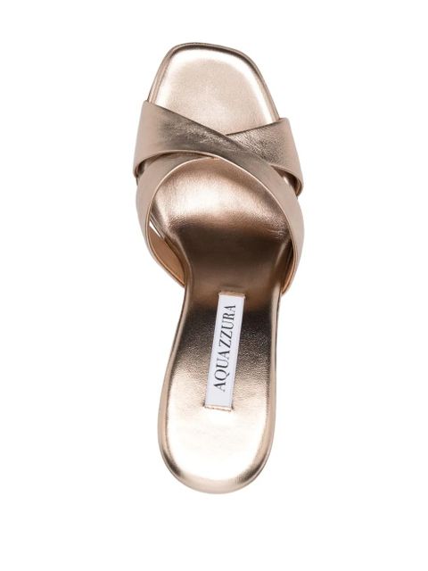Aquazzura 95mm metallic-finish sandals - Gold - zdjęcie produktu nr 2
