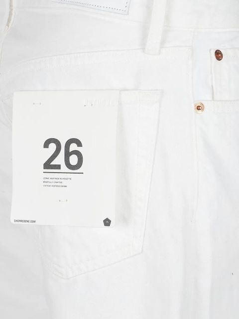 RE/DONE logo-patch jeans - White