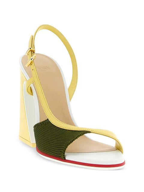FENDI Arco asymmetric-design sandals - Yellow - zdjęcie produktu nr 2