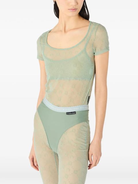 Marine Serre Moonogram round-neck T-shirt - Green