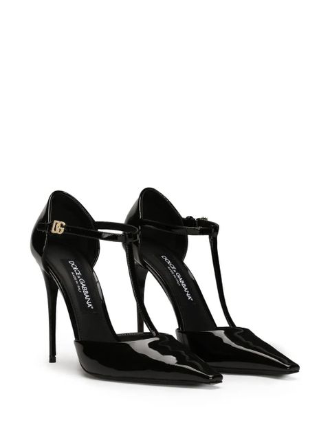 Dolce & Gabbana 105mm DG-plaque pumps - Black