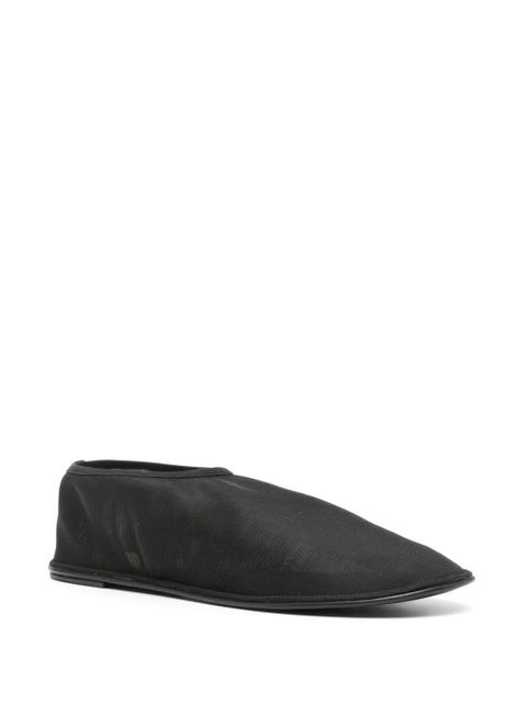 The Row Sock Flat mesh ballerina shoes - Black