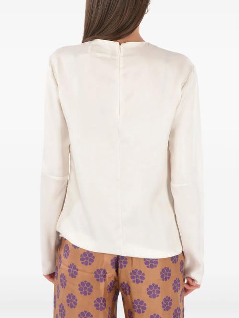 Maison Margiela embossed long-sleeve top - White