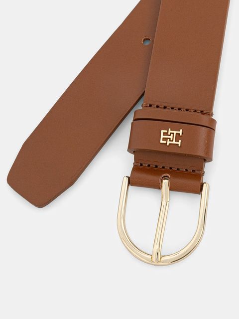 Tommy Hilfiger pasek skórzany damski kolor brązowy AW0AW17757 - zdjęcie produktu nr 2