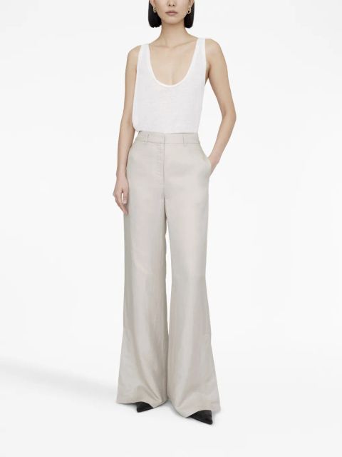 ANINE BING Lyra wide-leg trousers - White