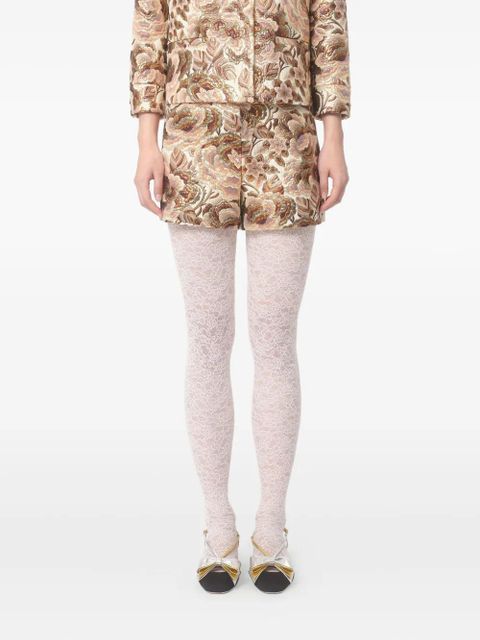Valentino Garavani floral-jacquard shorts - Neutrals