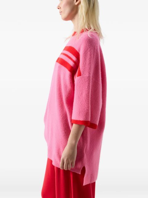 American Vintage Damsville striped crew-neck sweater - Pink