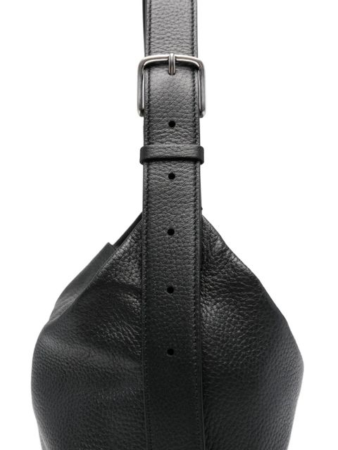 The Row Isa buckle-fastening leather shoulder bag - Black
