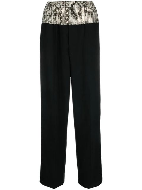 FENDI logo-print tailored trousers - Black - zdjęcie produktu nr 1