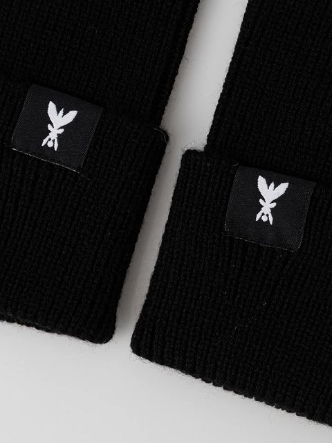 Patrizia Pepe rękawiczki i mitenki z wełną damskie kolor czarny 2F0108 K9O3A