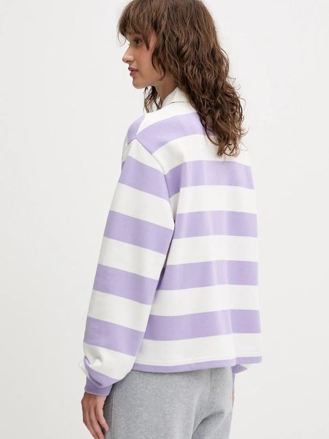 Tommy Jeans bluza bawełniana damska kolor fioletowy wzorzysta DW0DW20948 - zdjęcie produktu nr 2