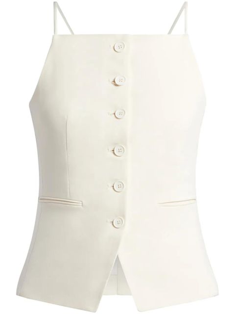 STAUD Una buttoned top - Neutrals - zdjęcie produktu nr 1