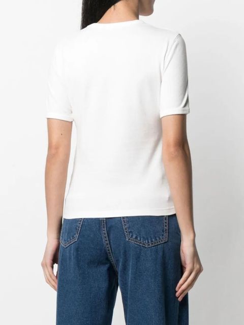 AMBUSH logo patch crew-neck T-shirt - Neutrals