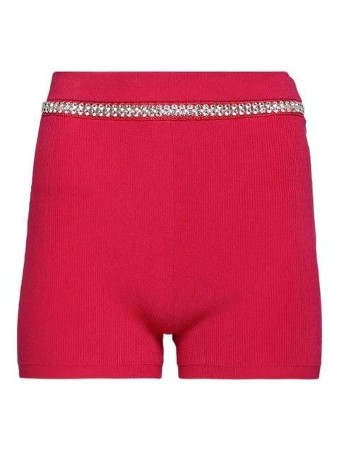 Rabanne crystal-embellished ribbed shorts - Pink - zdjęcie produktu nr 1