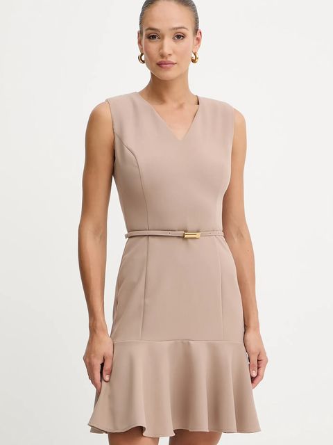 Marciano by Guess sukienka DALIA kolor beżowy mini rozkloszowana 5BGK17 7046A - zdjęcie produktu nr 1