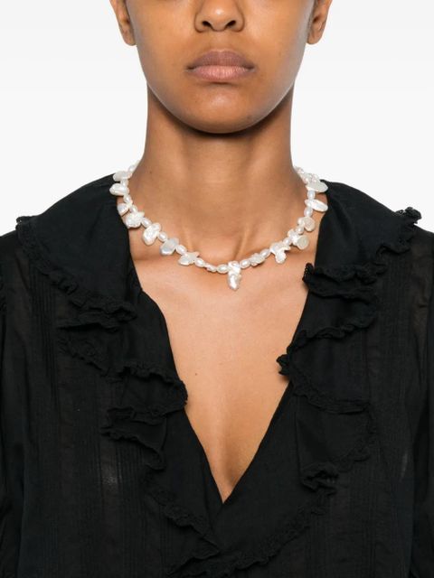 DÔEN Henri ruffled blouse - Black