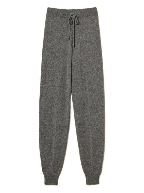 TWINSET knitted drawstring-waist pants - Grey - zdjęcie produktu nr 1