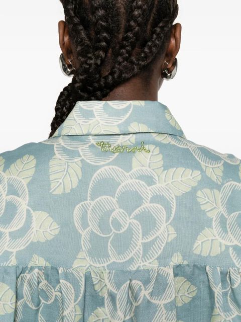 Marni floral-pattern shirt - Blue