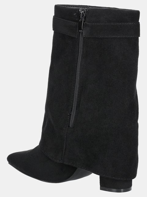 Answear.LAB botki kolor czarny na słupku lekko ocieplone