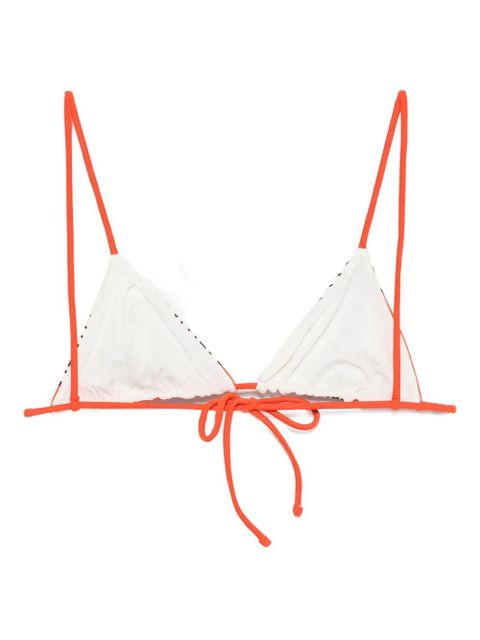 SIR. Destino striped-pattern triangle bikini top - White - zdjęcie produktu nr 2