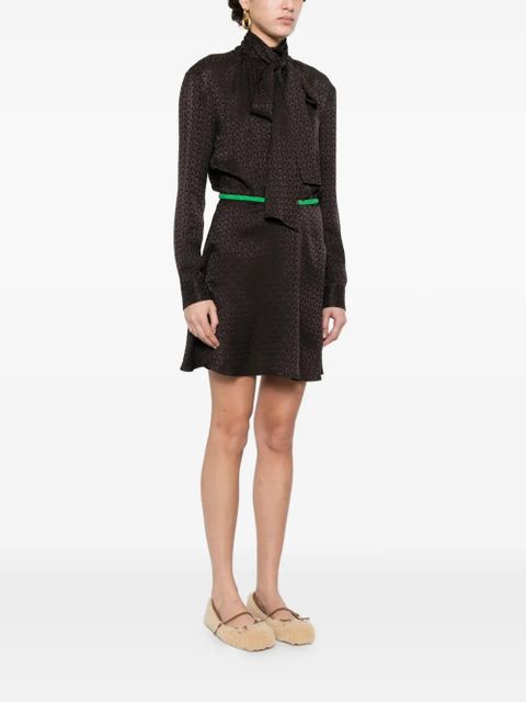 Gucci jacquard-pattern dress - Brown