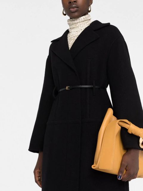 Jil Sander belted wool coat - Black