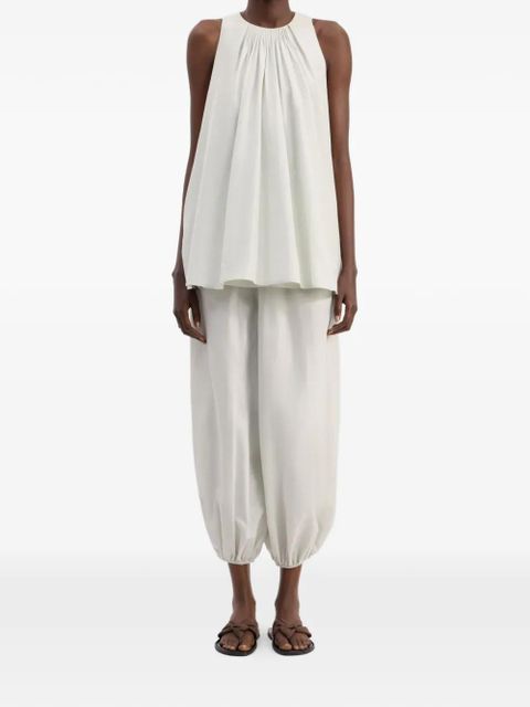 LouLou de Saison Liao gathered flaring blouse - Neutrals - zdjęcie produktu nr 2