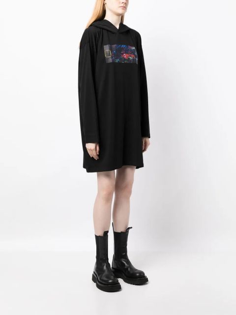 MM6 Maison Margiela numbers-motif cotton dress - Black