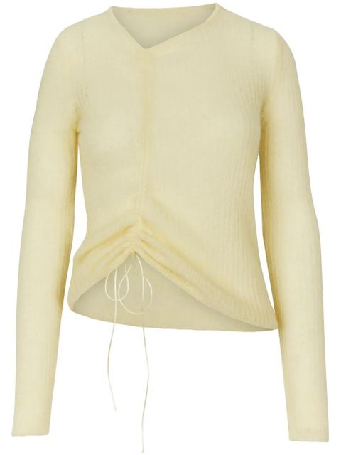 Cecilie Bahnsen ruched-detailing jumper - Yellow - zdjęcie produktu nr 1