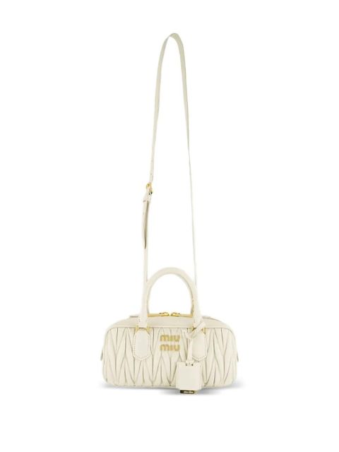 Miu Miu Arcadie leather tote bag - Neutrals