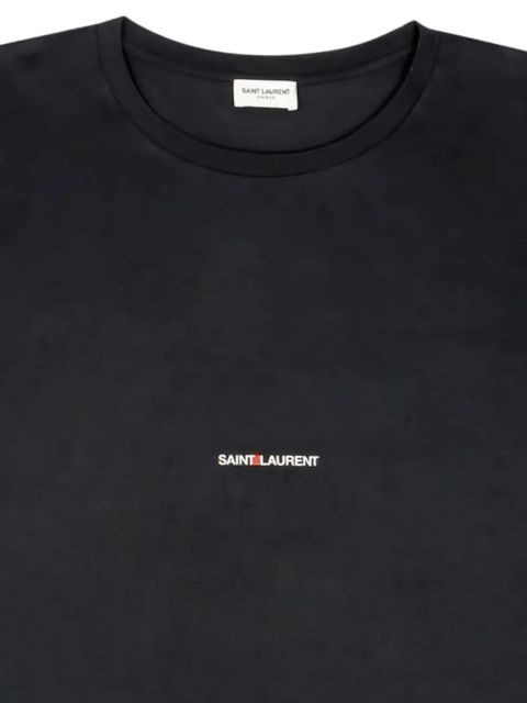 Saint Laurent embroidery on the chest logo T-shirt - Black - zdjęcie produktu nr 2