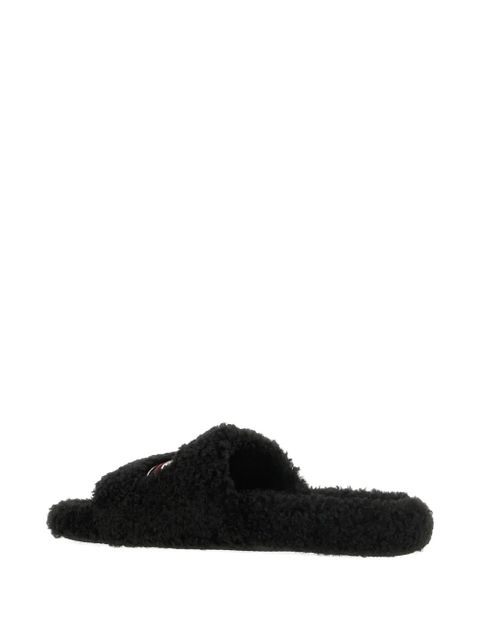 Balenciaga logo slippers - Black