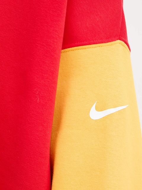 Nike bluza Oversized Crew Fleece damska kolor czerwony wzorzysta 01D7-080K-7G-SD2