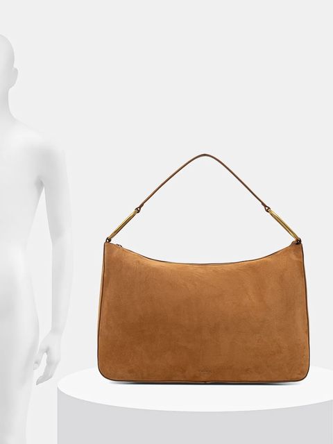 Twinset torebka zamszowa kolor brązowy 261TB7085