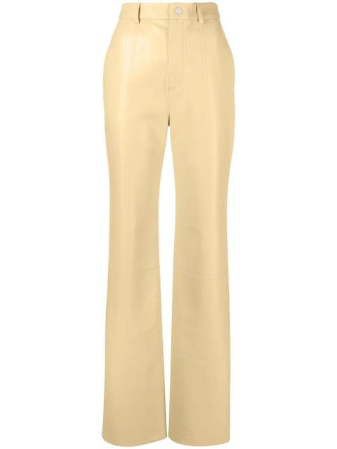 Nanushka high-waist straight trousers - Neutrals - zdjęcie produktu nr 1