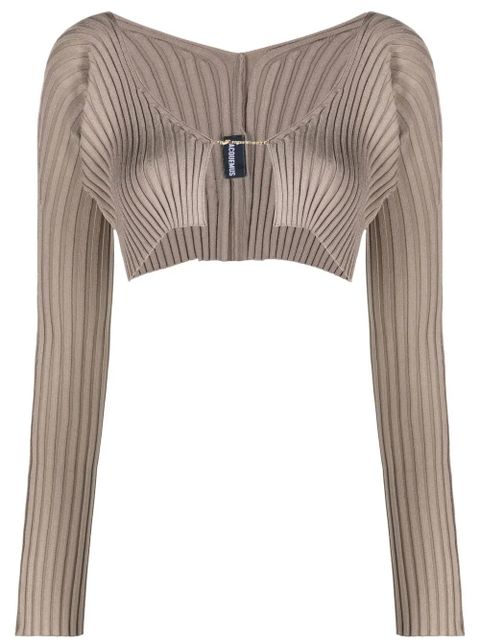 Jacquemus La Maille Pralu cropped cardigan - Neutrals - zdjęcie produktu nr 1