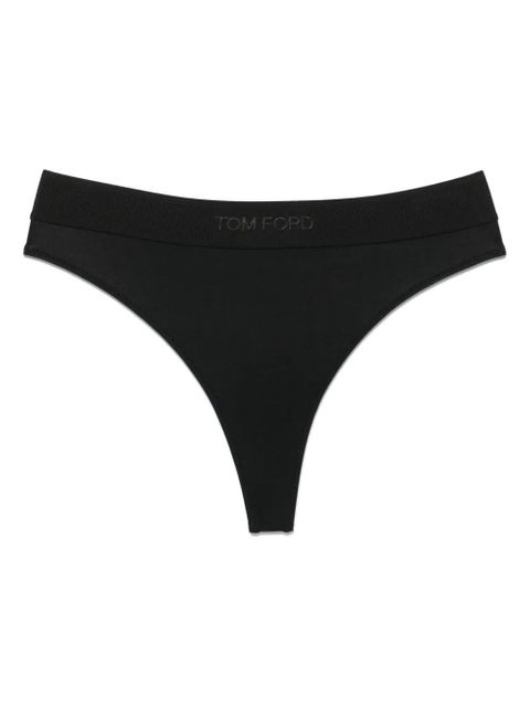 TOM FORD logo-waistband thong - Black - zdjęcie produktu nr 1